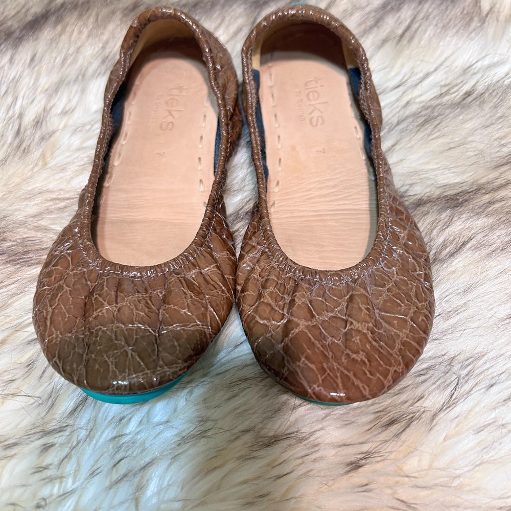 Tieks Brown Leather Ballet Flats